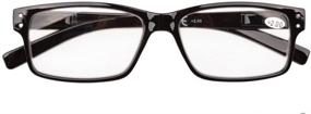 img 2 attached to 👓 Eyekepper Mens Vintage Reading Glasses-5 Pack Black Frame Unisex Reading Glasses