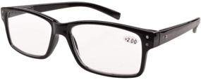 img 3 attached to 👓 Eyekepper Mens Vintage Reading Glasses-5 Pack Black Frame Unisex Reading Glasses