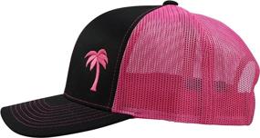 img 3 attached to LINDO Trucker Hat - Palm Tree Collection