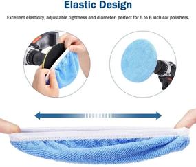 img 1 attached to 🚗 20-Pack ELECTOP 5-6 Inch Polishing Pad Bonnet Kit for Car Polisher Buffer with Microfiber, Woolen, Coral Fleece, and Cotton Bonnet Pads - Buffing, Waxing, and Cover Pads Included