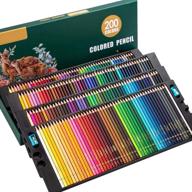 🖍️ premium 200 oil based colored pencils for adult coloring, drawing & sketching - professional art supplies for coloring books - rich pigments for adults and kids logo