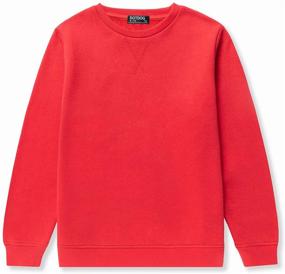 img 4 attached to 👕 DOTDOG Brushed Crewneck Pullover Sweatshirt: Stylish Boys' Clothing, Hoodies & Sweatshirts