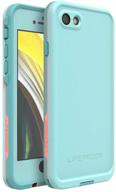 lifeproof frē series waterproof case for iphone se (2nd gen - 2020) and iphone 8/7 (not plus) - retail packaging - wipeout (blue tint/fusion coral/mandalay bay) logo