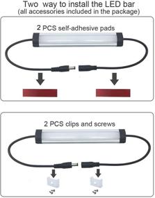 img 1 attached to LITEVER 6-Inch Under Cabinet Light Bar for Small Cabinets, 12VDC, 2.5W, 5000K Daylight White - Includes Mounting Clips, Screws, Self-Adhesive Pads - Compatible with Litever LL-008 Series (2-Pack, 5000K)