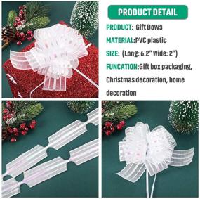 img 2 attached to 🎁 Enhance your Wedding Gift Baskets with Large Organza Pull Bows - Multicolor 6 Inches Diameter (14 Pieces)