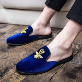 img 2 attached to 👞 FLQL Backless Velvet Loafers: Comfortable and Stylish Slip-On Shoes