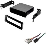 asc audio car stereo dash install pocket kit & wire harness for 94-00 ford mustang - effortless aftermarket single din radio installation logo