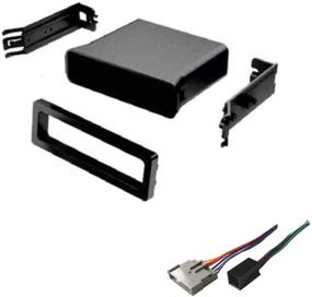 img 1 attached to ASC Audio Car Stereo Dash Install Pocket Kit & Wire Harness for 94-00 Ford Mustang - Effortless Aftermarket Single Din Radio Installation