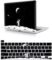 🚀 hrh astronaut pc plastic hard case & silicone keyboard cover for macbook pro 16 inch (a2141) - 2019 release logo