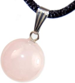 img 3 attached to 🌙 Steampunkers USA Celestial Collection - 14mm Rose Quartz Pink Moon Sphere Ball - Adjustable Black Cord Necklace - Crystal Gemstone Collectibles Handmade Charm