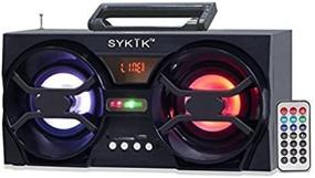 img 2 attached to 🔊 Sykik SP2091BT Boom Box: SD/MMC/USB, FM радио, перезаряжаемая батарея и пульт дистанционного управления