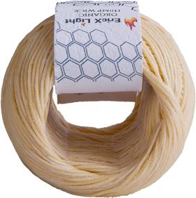 img 1 attached to 🐝 Organic Hemp Wick with Natural Beeswax Coating - EricX Light Beeswax Hemp Wick, 200ft Spool, Standard Size (1.0mm)