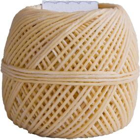 img 2 attached to 🐝 Organic Hemp Wick with Natural Beeswax Coating - EricX Light Beeswax Hemp Wick, 200ft Spool, Standard Size (1.0mm)