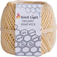 🐝 organic hemp wick with natural beeswax coating - ericx light beeswax hemp wick, 200ft spool, standard size (1.0mm) logo