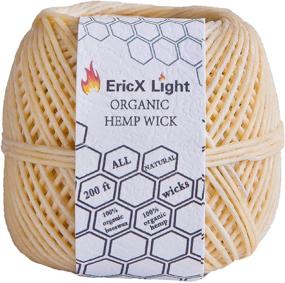 img 4 attached to 🐝 Organic Hemp Wick with Natural Beeswax Coating - EricX Light Beeswax Hemp Wick, 200ft Spool, Standard Size (1.0mm)