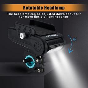 img 2 attached to 🚴 RERAUN 4-in-1 Bike Lights 4000mAh Headlights USB Rechargeable Waterproof Bright Bicycle Lights with Power Bank Horn Phone Holder for Night Riding Mountain Bike - Ideal for Men and Women