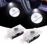 🚗 wireless led welcome lights projector car ghost shadow lamp for chrysler 200 300 sebring - chrysler door light, 2pcs logo