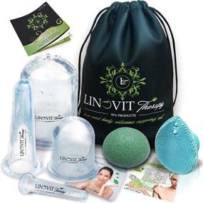 img 4 attached to 💆 Revitalize your Skin: Facial Cupping Therapy Set with Konjac Sponge, Cellulite Cup, Massage Cups, and Ventosas para Masaje