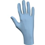 🧤 biodegradable powder-free blue nitrile safety glove, medium size - showa 7500pf, 4-mil logo