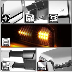 img 3 attached to DNA MOTORING TWM-038-T999-CH-SM Пара хромированных зеркал с подогревом и светодиодным сигналом поворота. Замена буксировочных зеркал. Совместимость с 07-16 Tundra