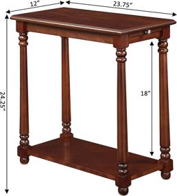 img 1 attached to Mahogany French Country Regent End Table by Convenience Concepts