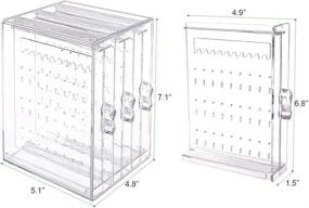 img 3 attached to 📦 Dustproof Clear Acrylic Earring Holder Organizer Box – Durable Jewelry Display Stand with 3 Vertical Drawers for Stud Earrings – Transparent Design for Easy Viewing