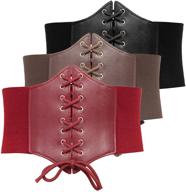 💃 elastic women's corset costume cincher - essential women's belt accessory logo