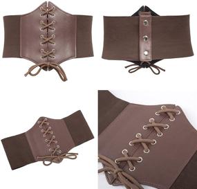 img 1 attached to 💃 Elastic Women's Corset Costume Cincher - Essential Women's Belt Accessory