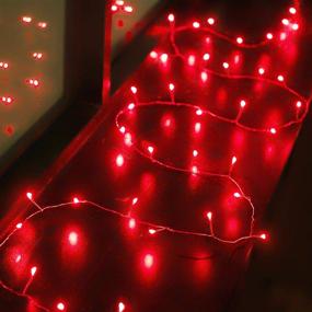 img 4 attached to 🎆 Vibrant Firecracker Lights for Mother's Day, Valentine's Day, Weddings, and More - 6.5ft 40 LED String Lights, Battery Operated - Perfect Indoor/Outdoor Decoration