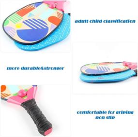 img 1 attached to 🏓 GS CHIER Portable Pickleball and Beach Paddle Ball Game Kit: Perfect for Kids and Adults with 2 Racket Paddles and 2 Beachballs