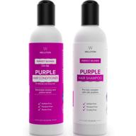 purple shampoo and conditioner set: usa-made blonde shampoo for silver hair, toner for brassy hair, purple toning shampoo with overtone conditioner logo