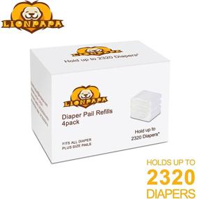 img 3 attached to 👶Удобные пакеты для падежа - порошковый аромат - 4 упаковки - вмещает 2320 подгузников