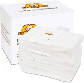img 4 attached to 👶Удобные пакеты для падежа - порошковый аромат - 4 упаковки - вмещает 2320 подгузников