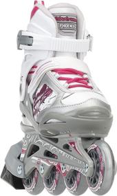 img 3 attached to 🛼 Phoenix Girls Adjustable Fitness Inline Skate, White/Pink, Junior - Bladerunner by Rollerblade, Value Performance Inline Skates