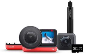 img 4 attached to 📸 Insta360 ONE R Ultimate Kit - High-Resolution Action & 360 Camera with Interchangeable Lenses, Stabilization, Waterproof (Selfie Stick, 32GB Memory Card, Battery Bundle)