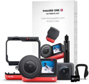 img 2 attached to 📸 Insta360 ONE R Ultimate Kit - High-Resolution Action & 360 Camera with Interchangeable Lenses, Stabilization, Waterproof (Selfie Stick, 32GB Memory Card, Battery Bundle)