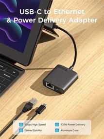 img 2 attached to 🔌 Lemorele USB C to Ethernet Adapter - RJ45 Type C to Gigabit Ethernet, 1000 Mbps with 60W Charging for MacBook Pro 2020/2019, iPad Pro 2020, Dell XPS, Samsung, Google Pixel, and More USB C Devices