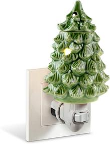 img 4 attached to STAR MOON Pluggable Fragrance Warmer Wax Melter - Christmas Decoration for Home, Dorm, Office 🎄 - No Flame, No Smoke, No Soot - Packaged with Two Bulbs - Lovely Christmas Tree Design