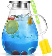 🍹 kicitum glass pitcher 85 ounce: heat resistant glass carafe for iced tea, lemonade, and more logo