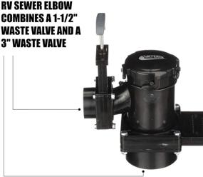 img 2 attached to 🚽 Valterra San Tee Double Rotating Valve: Hassle-Free Waste Management Solution for RV's, Campers, Trailers - 3" x 1.5" Hub