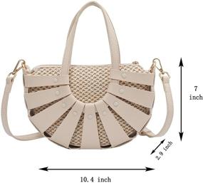 img 3 attached to CHUANG Shoulder Hollow Semicircle Handbags Women's Handbags & Wallets