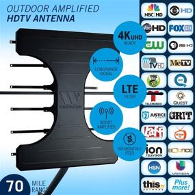 img 1 attached to 📺 Winegard Elite Outdoor HDTV Antenna – 70 Mile Range for VHF and UHF Channels