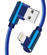 🔌 long, durable & versatile: 10 ft iphone charger cable 3 pack for lightning-fast charging & data transfer (blue,10ft) logo