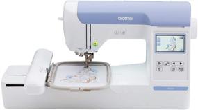 img 4 attached to 🧵 Brother PE800 Embroidery Machine with 138 Built-in Designs, 5x7 Hoop Area, Large 3.2" LCD Touchscreen, USB Port, and 11 Font Styles