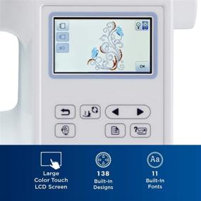 img 1 attached to 🧵 Brother PE800 Embroidery Machine with 138 Built-in Designs, 5x7 Hoop Area, Large 3.2" LCD Touchscreen, USB Port, and 11 Font Styles