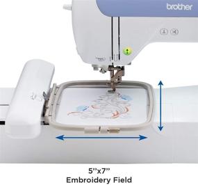 img 3 attached to 🧵 Brother PE800 Embroidery Machine with 138 Built-in Designs, 5x7 Hoop Area, Large 3.2" LCD Touchscreen, USB Port, and 11 Font Styles
