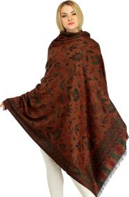 img 3 attached to Reviving Elegance: Exotic India's Reversible Jamawar Amritsar Scarves & Wraps for Women