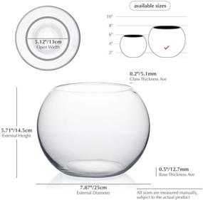 img 3 attached to 🌿 WGV Bowl Glass Vase: Elegant Clear Bubble Planter Terrarium Fish Bowl for Wedding, Home Decor - Multiple Sizes Available (VBW0008A)