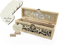 📔 kingdom decor wedding guest book alternative: heart drop with 100 large wood hearts for memorable celebrations!" logo