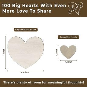 img 2 attached to 📔 Kingdom Decor Wedding Guest Book Alternative: Heart Drop with 100 Large Wood Hearts for Memorable Celebrations!"
